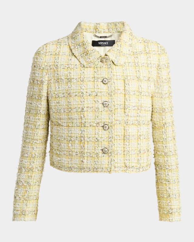 Fancy Tweed Crop Informal Jacket